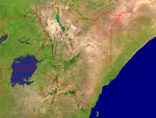 Kenia Satellit + Grenzen 1600x1200